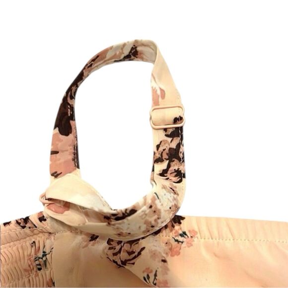 Torrid Floral Babydoll Tank Top Lace Trim Blush Pink Size 2 Hi-Low Hem - Picture 8 of 12